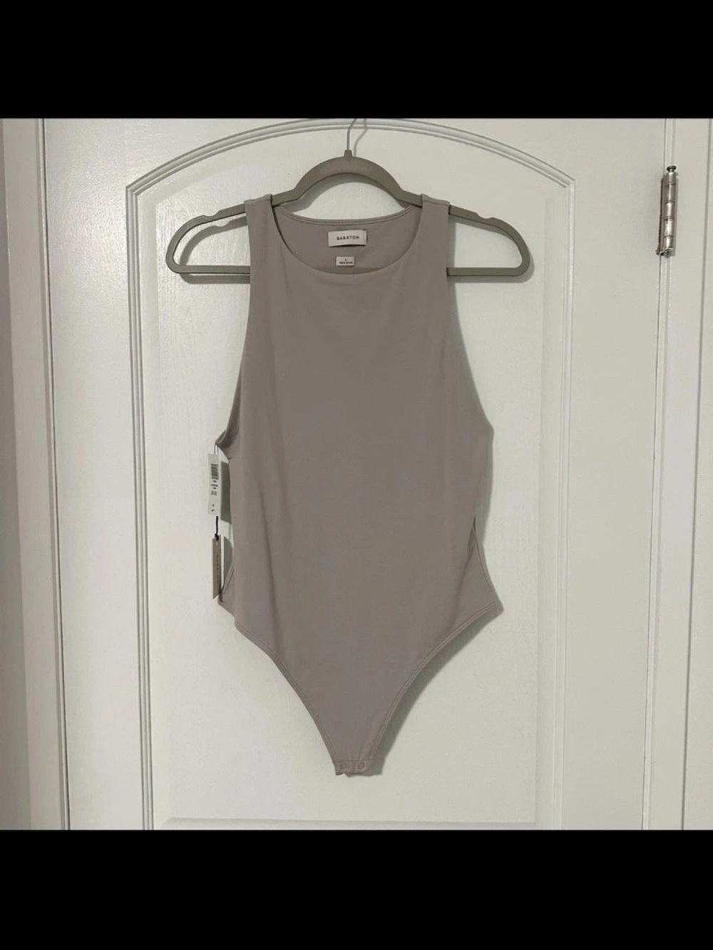 Babaton gray contour 90s bodysuit size large nwt